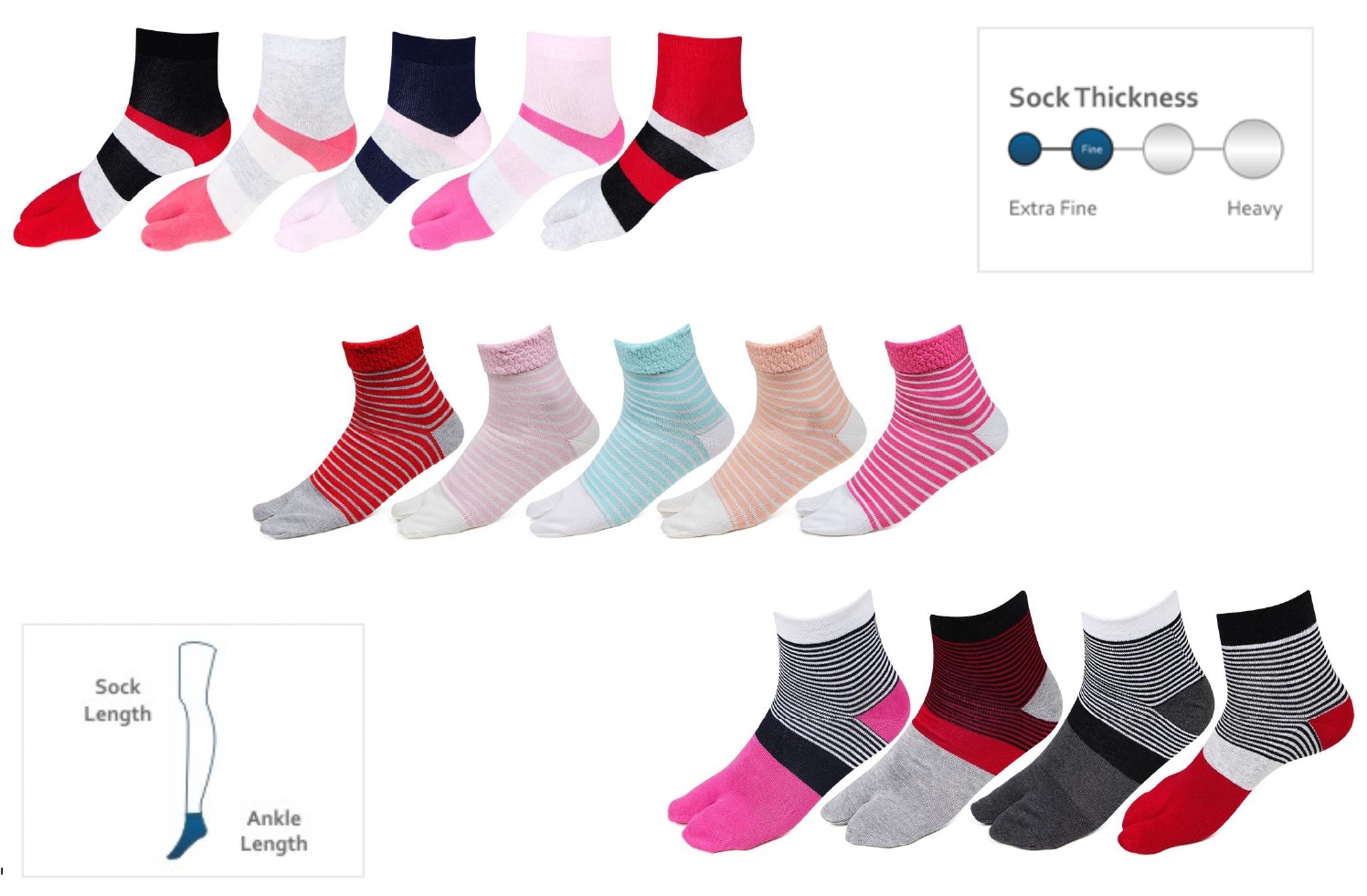 Thumb Footlets Women's Collection 01